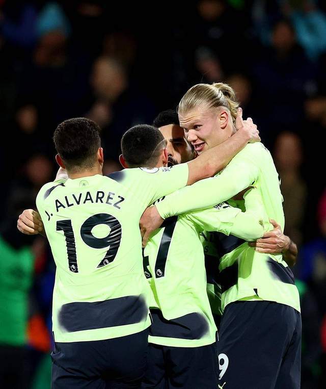  哈兰德双响曼城五球横扫伯恩茅斯  